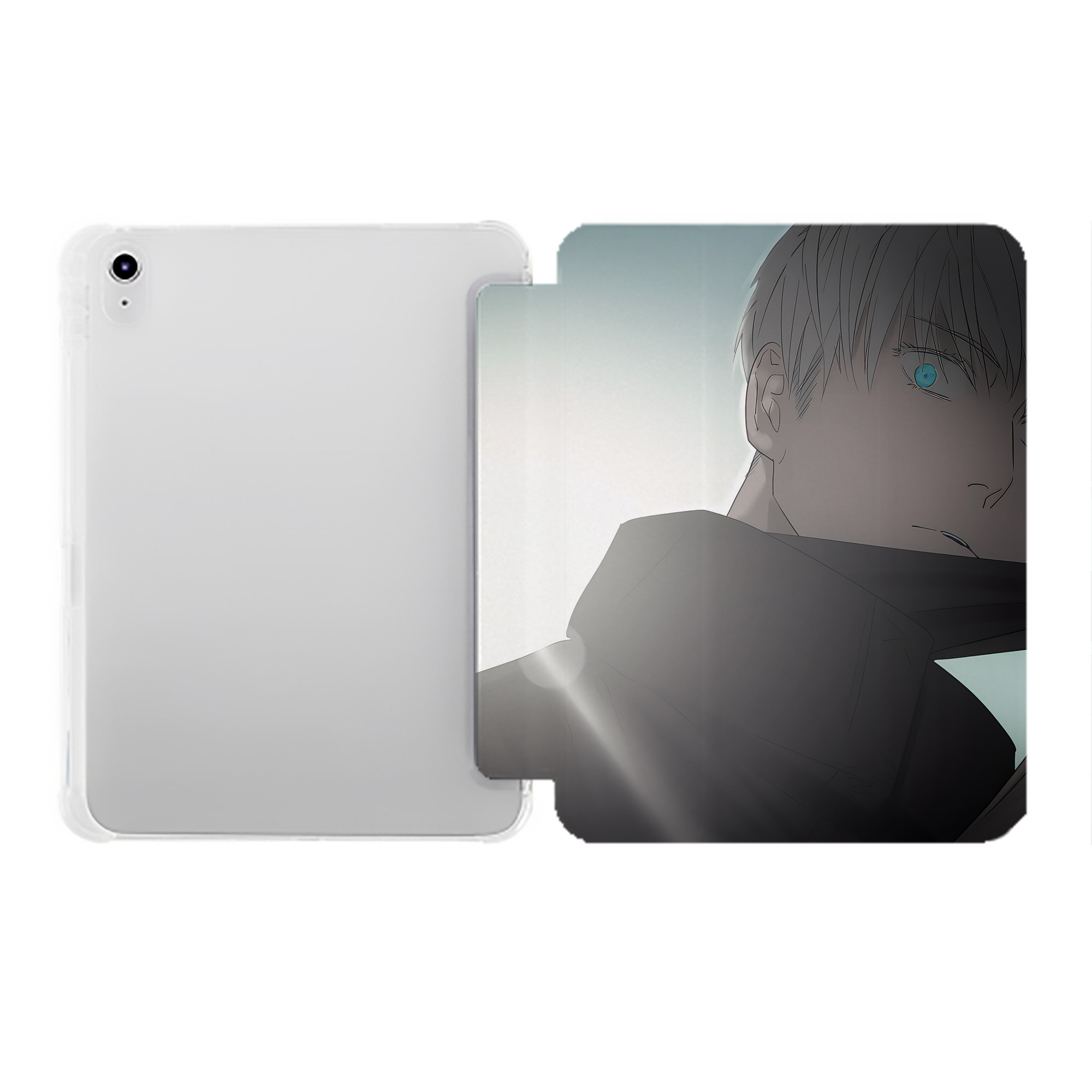 （画像用） 呪術廻戦 Jujutsu Kaisen IPad ケース ペン収納付き 三つ折りスタンド PUレザー×シリコン 対応機種9.5/10.5/10.9インチ